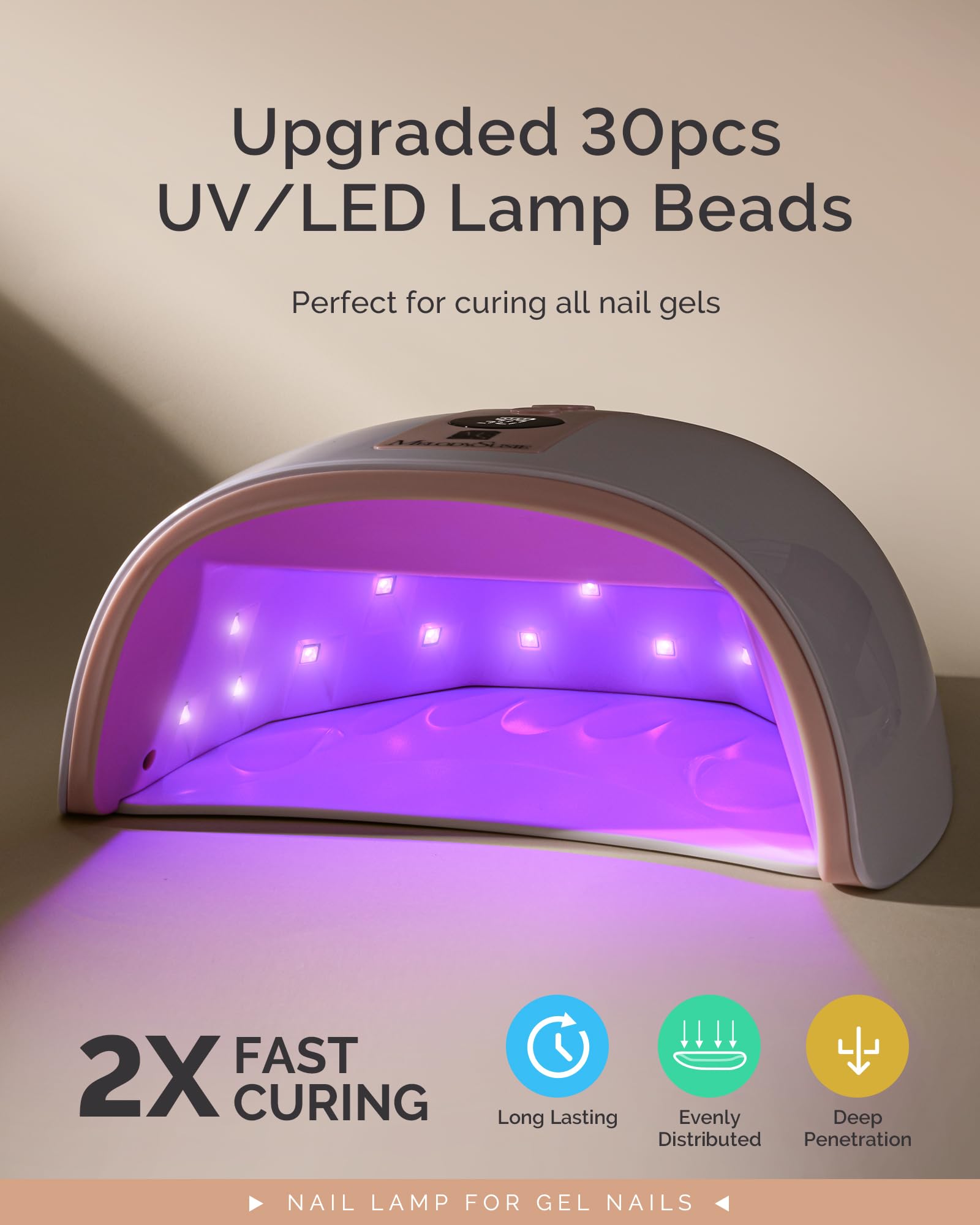MelodySusie UV/LED dual beads deliver rapid curing for thick gel polishes.