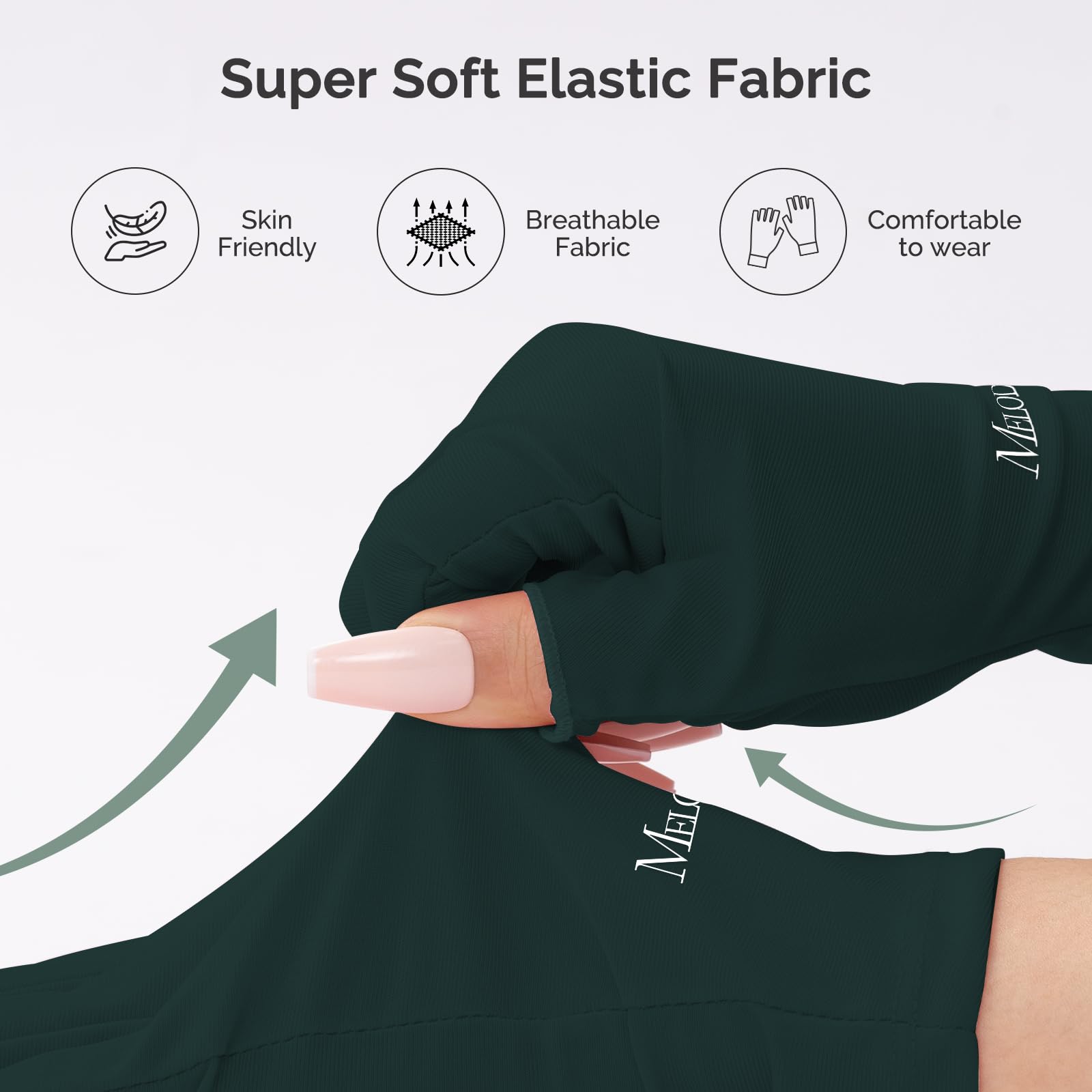 MelodySusie washable reusable gloves illustrated with care instructions