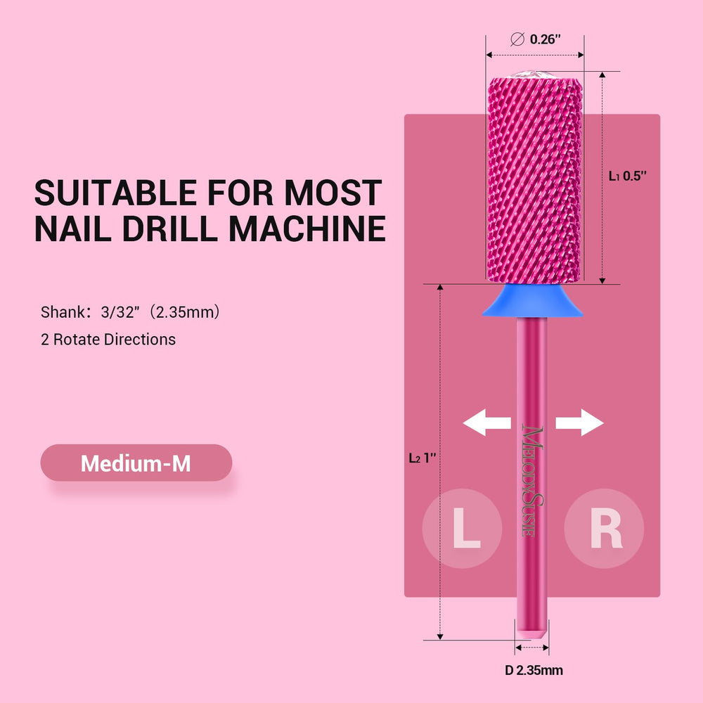 MelodySusie YG6X carbide bit offers durable performance and low heat during gel removal.