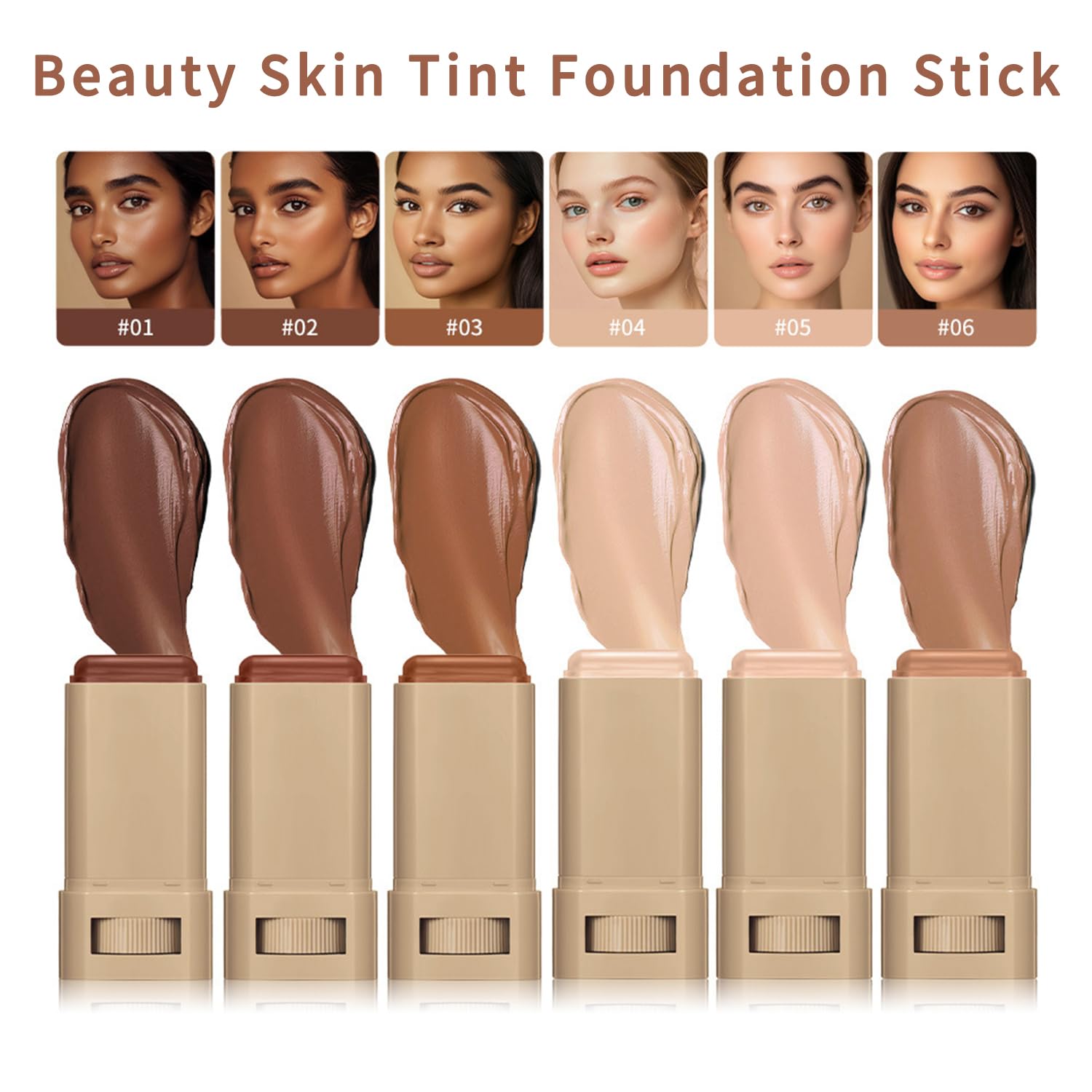Melsintern Foundation Stick application blend creates a smooth, seamless skin look.
