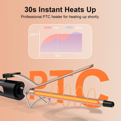MELYDO curling iron auto shut-off feature for safer, hassle-free sessions