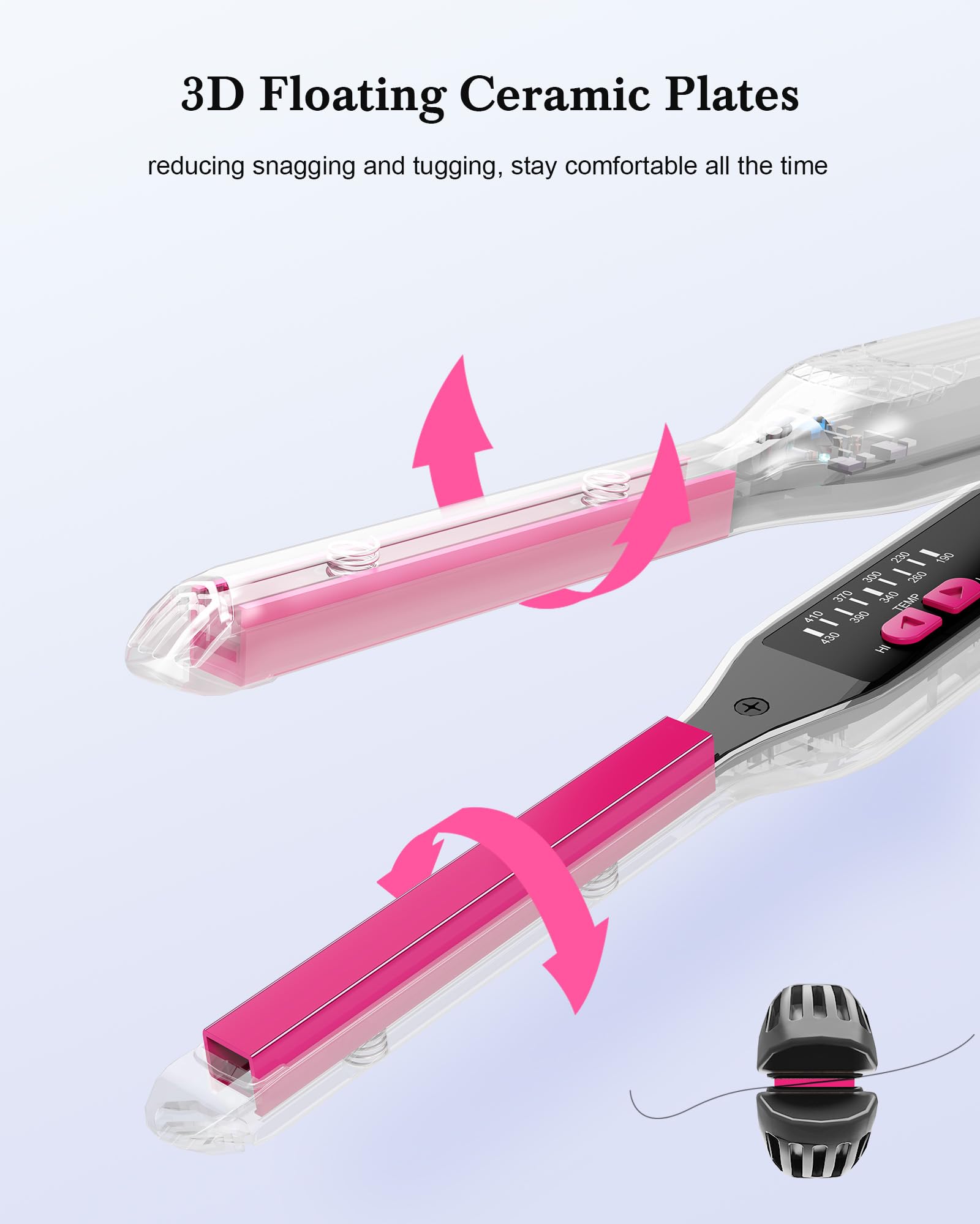 MELYDO flat iron with auto shut-off for safety