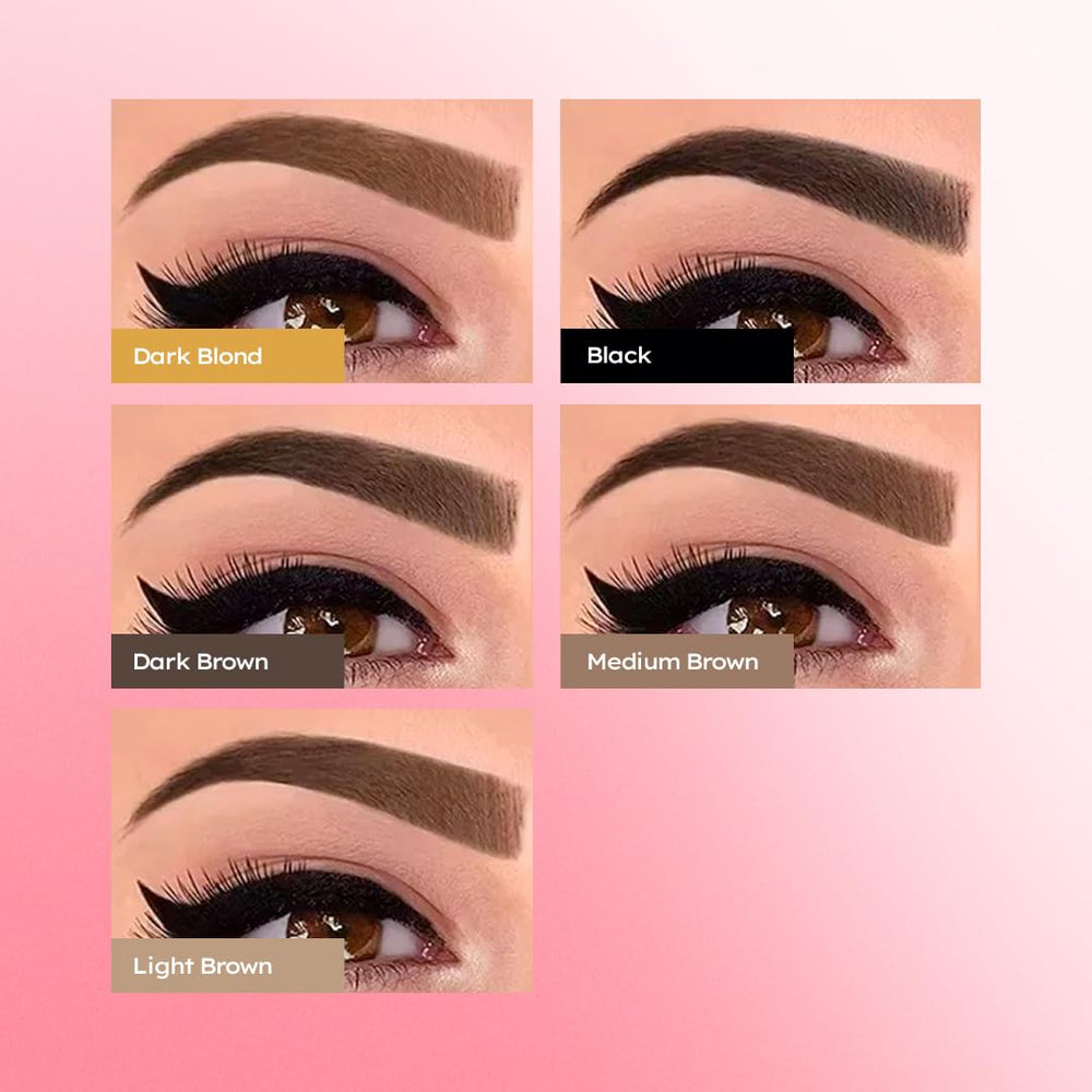 Final look of naturally defined brows using MENELA henna tint.