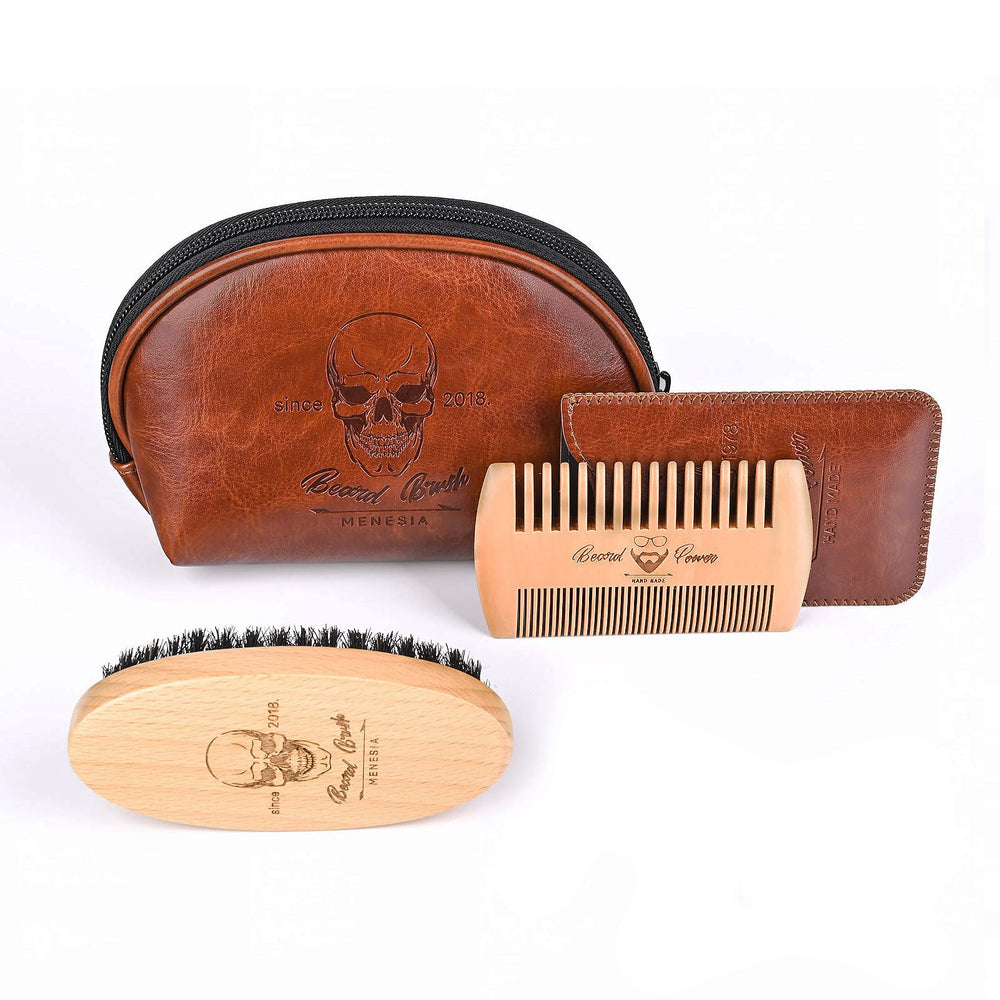 Menesia leather case close-up highlighting premium materials and durability