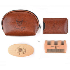 Menesia travel bag close-up showing PU leather case for on-the-go grooming