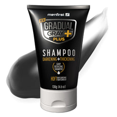 MENFIRST Gradual Gray PLUS Shampoo bottle — easy, mess-free darkening for natural gray coverage.