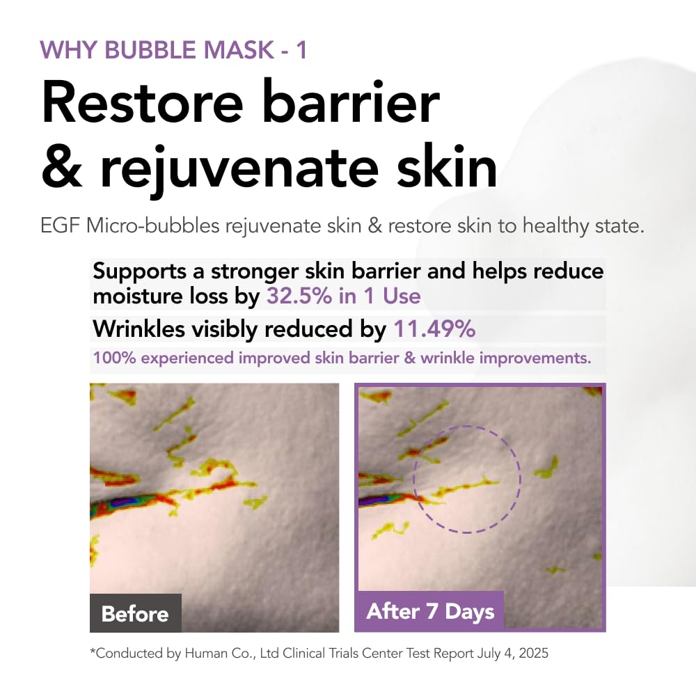 Menokin bubble mask jar with foaming action ready for application