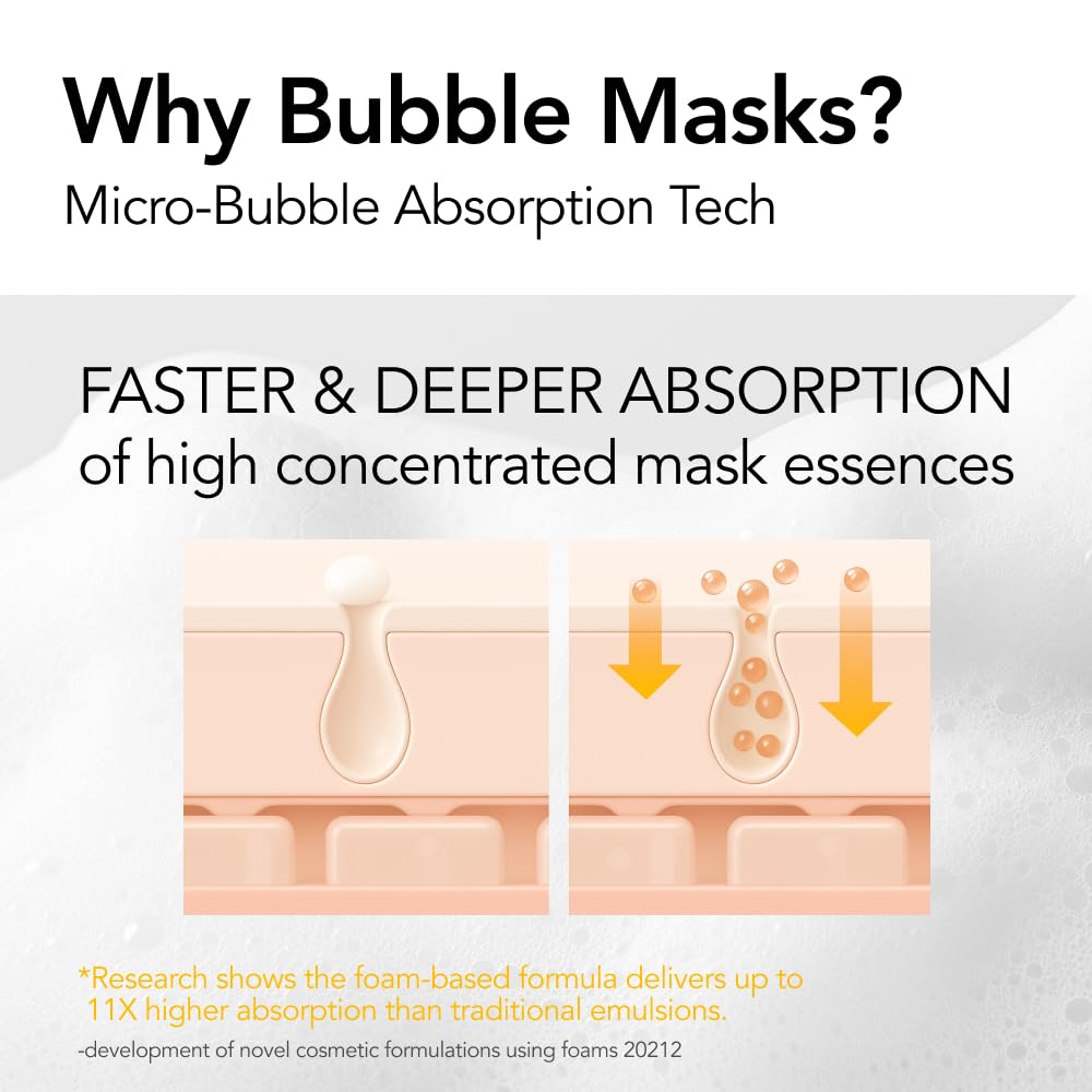 MENOKIN Bubble Serum close-up of micro bubbles for refreshed skin.
