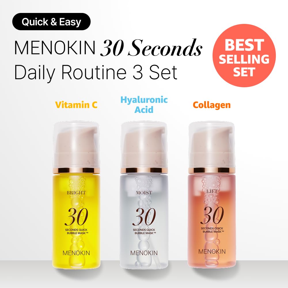 MENOKIN Korean Face Mask micro bubble technology close-up highlights direct absorption