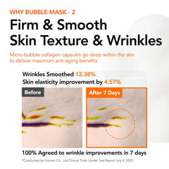 MENOKIN Lift Bubble Mask in hand suggests simple, quick treatment for nightly self-care.