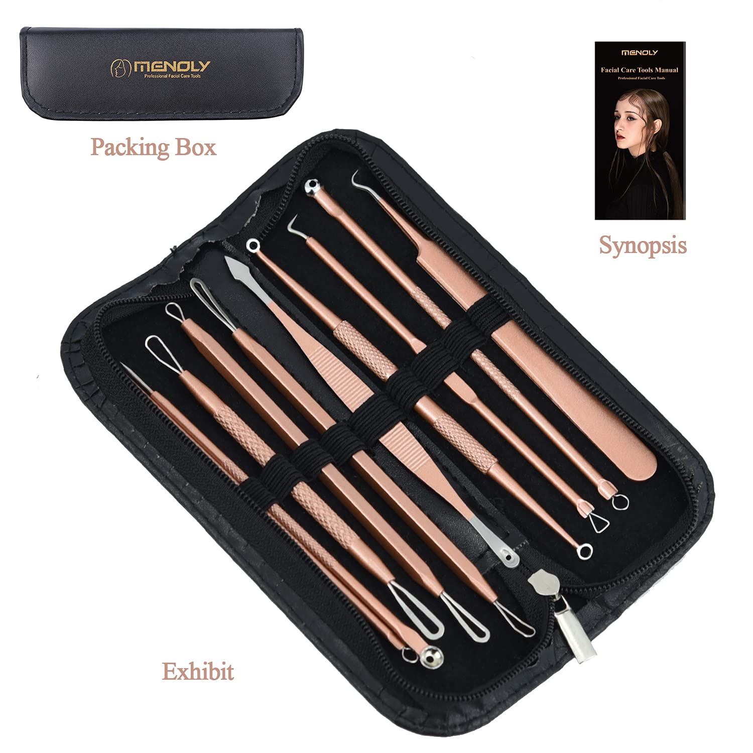MENOLY tool set cleaned with rubbing alcohol before and after use.