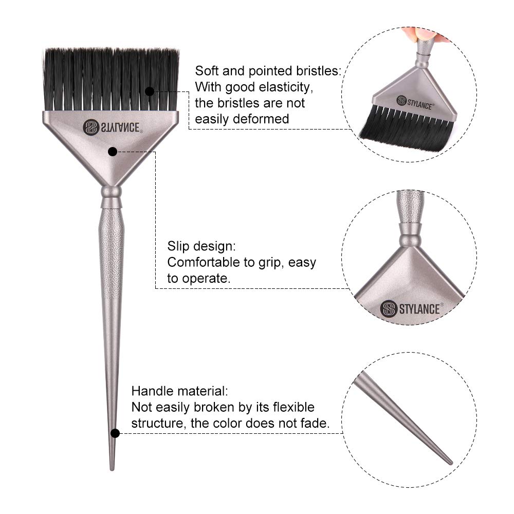 MEN'S GROOMING BARBER PRO 3-piece color tool set gold brush for versatile coloring.