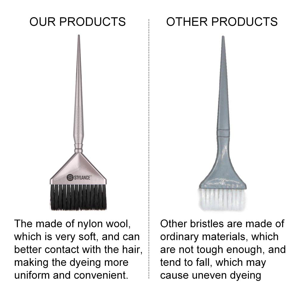ERGONOMIC plastic handle reduces fatigue during long at-home dye sessions.