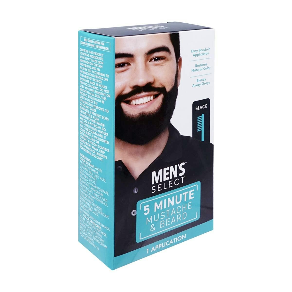 Men's Select gray-coverage before and after demonstration.