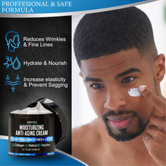 Menvils eye-lotion scene demonstrates gentle formula suitable for delicate under-eye skin.