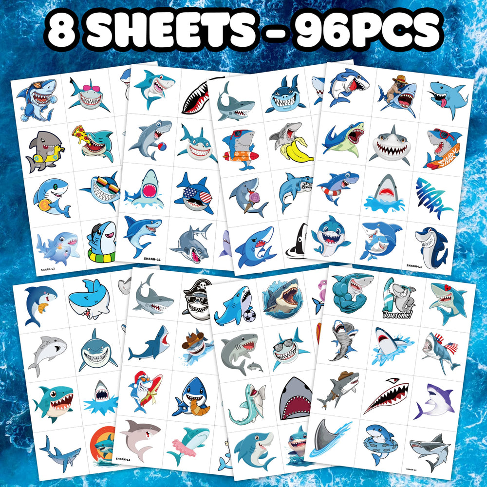 MeoIsDaBest shark designs offer quick non-toxic body art for kids