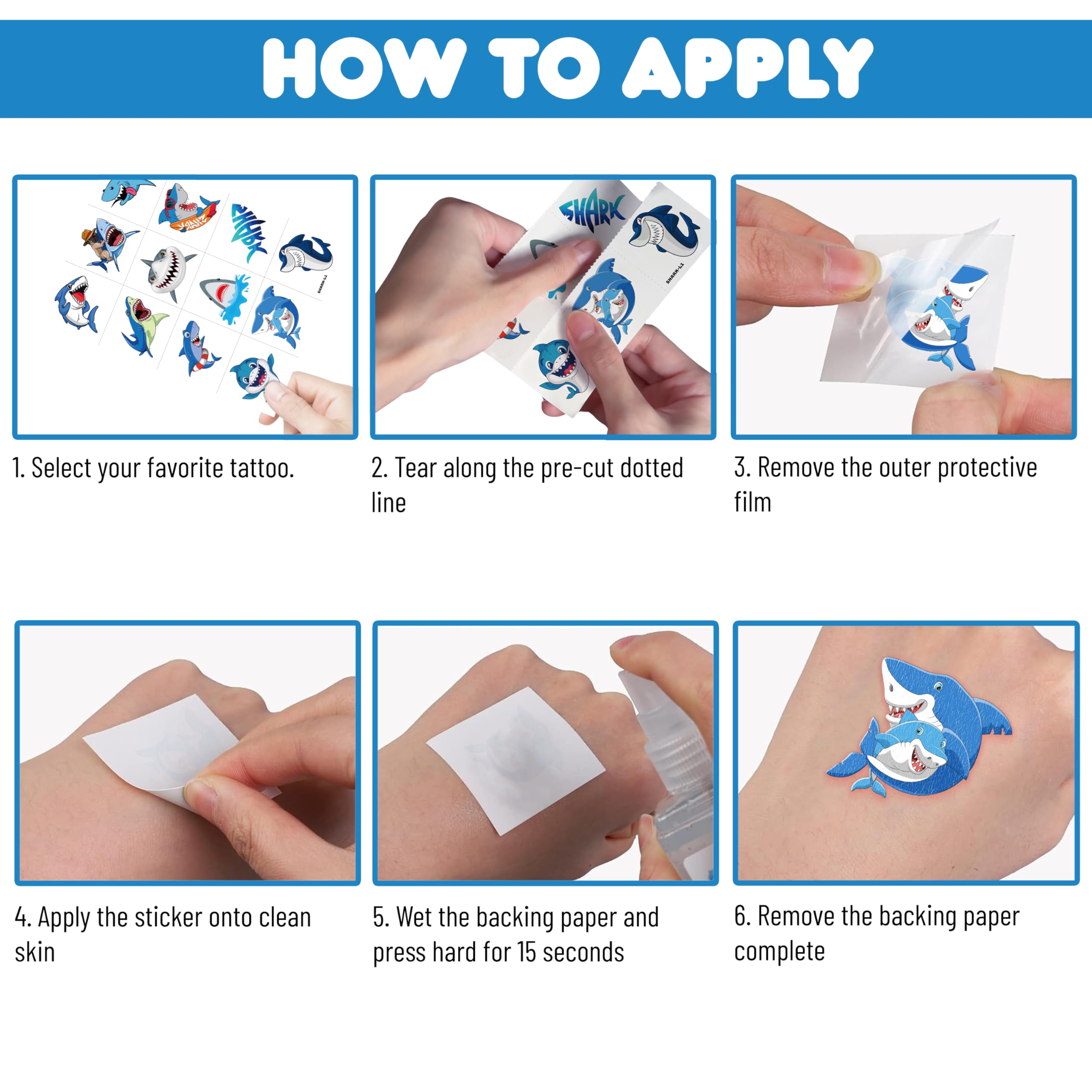 MeoIsDaBest shark pre-cut sheets easy to cut and activate with water