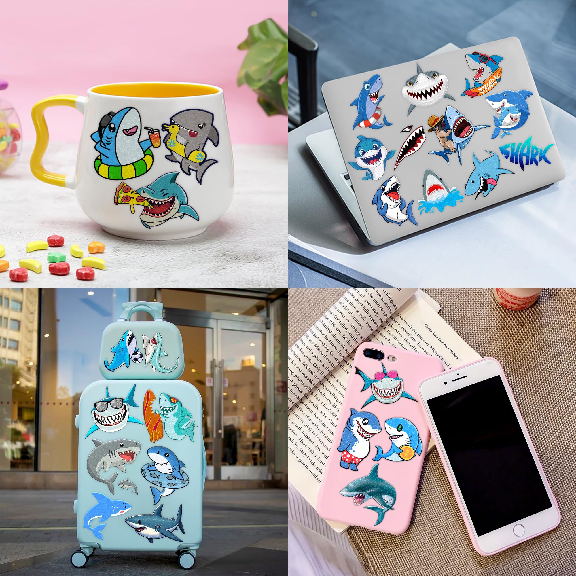 MeoIsDaBest shark tattoo sheets for outdoor parties and ocean-themed celebrations