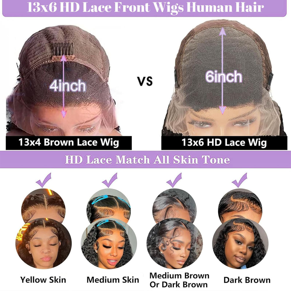 Mepurer 13x6 lace-front closeup highlights pre-plucked natural hairline
