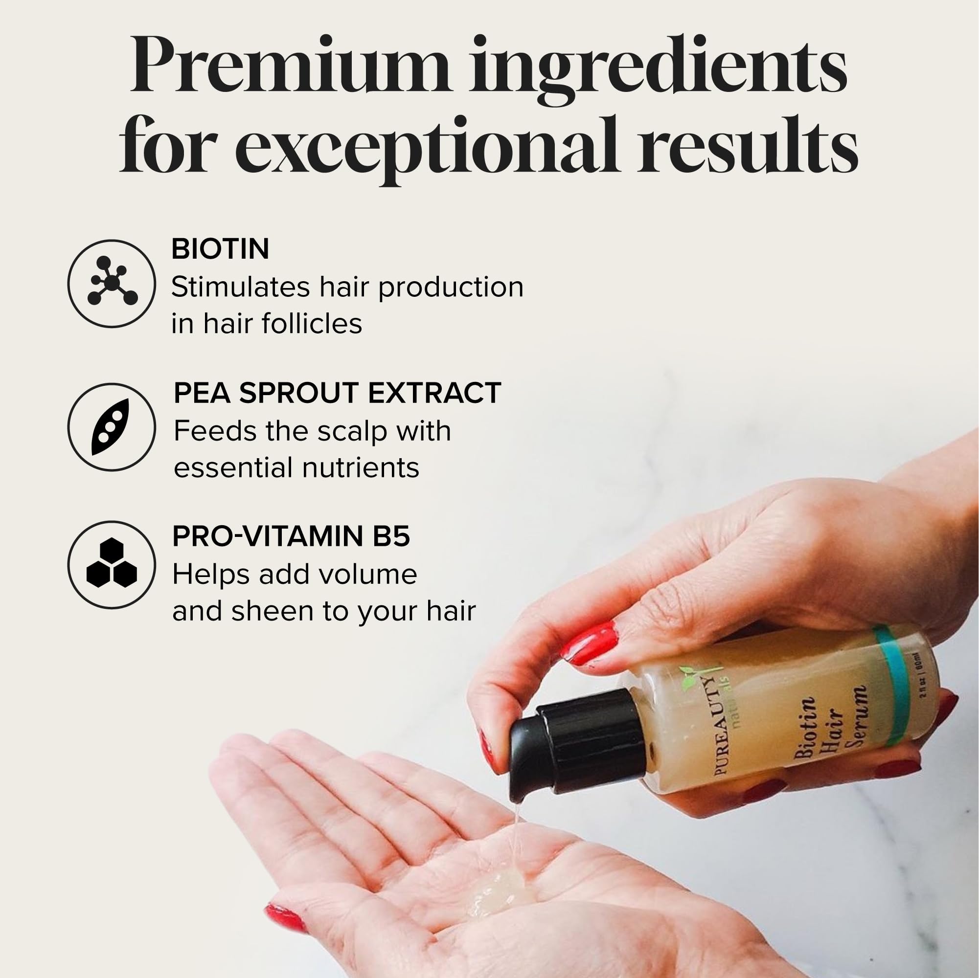 Meraz Pureauty Naturals Biotin Shampoo and Conditioner pair enhances hair routine outcomes.