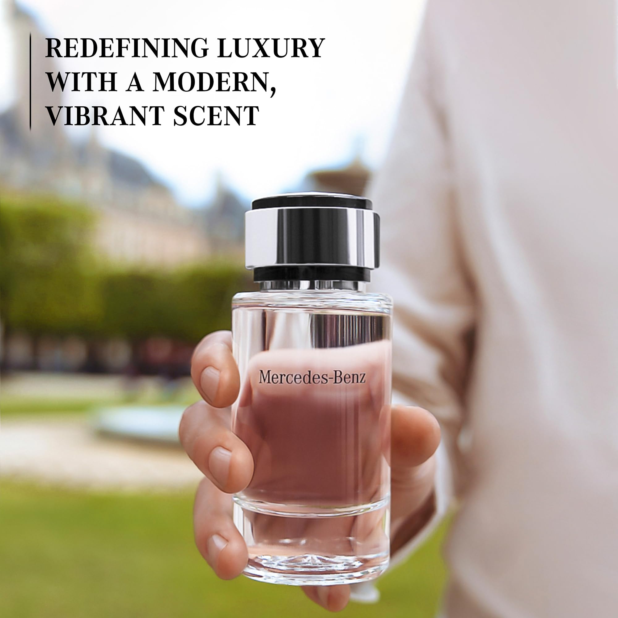 Mercedes-Benz Cologne for Men packaging box signals premium gifting and brand prestige.