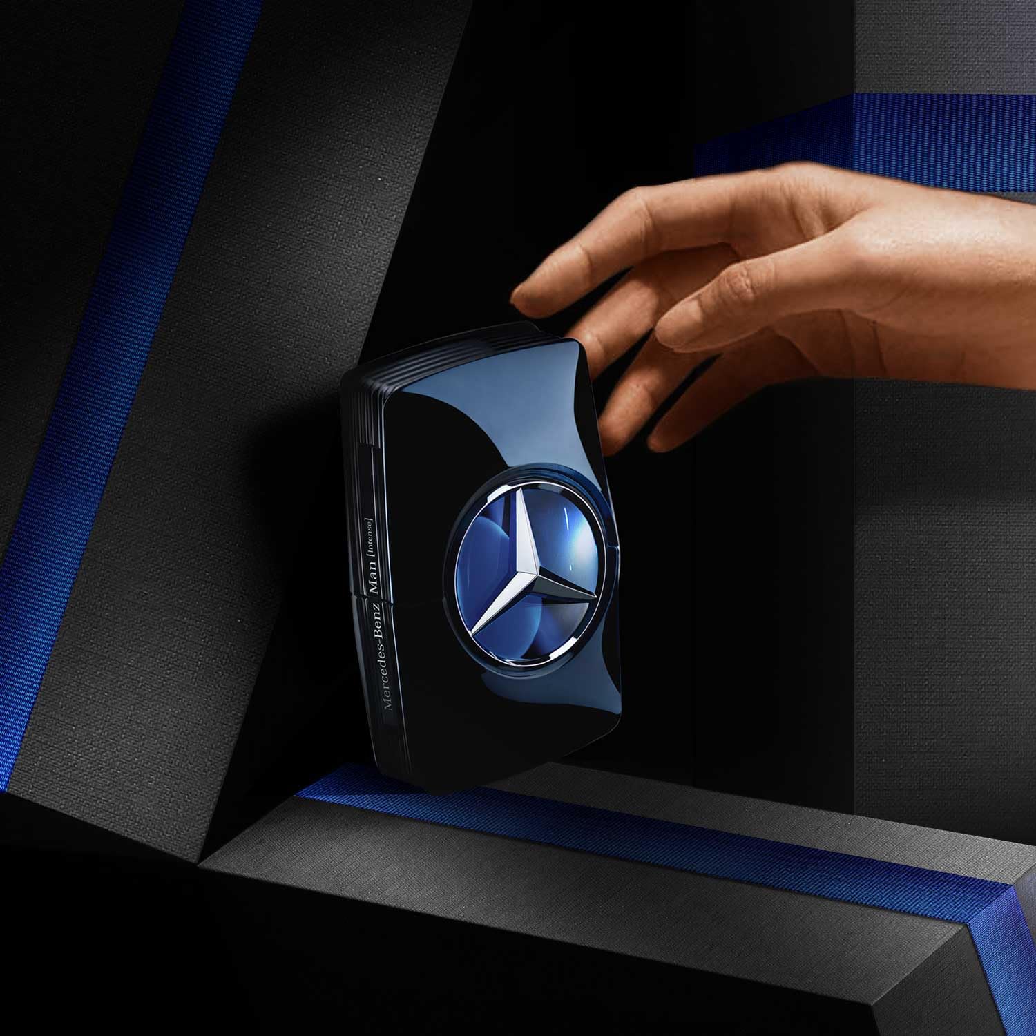 Mercedes-Benz Man Intense cedar-vetiver detail showcases earthy warmth.