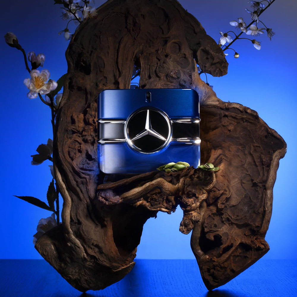 Mercedes-Benz Sign top notes close-up highlighting cardamom and violet opening.