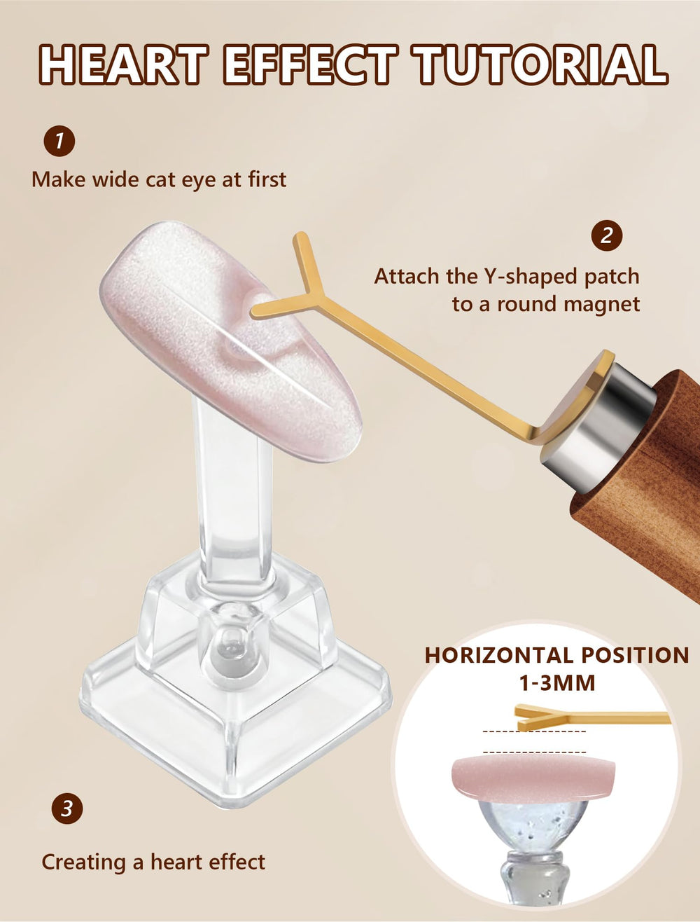 MERDTTES magnets-in-use demonstrates strong neodymium magnets for sharp cat-eye effects.