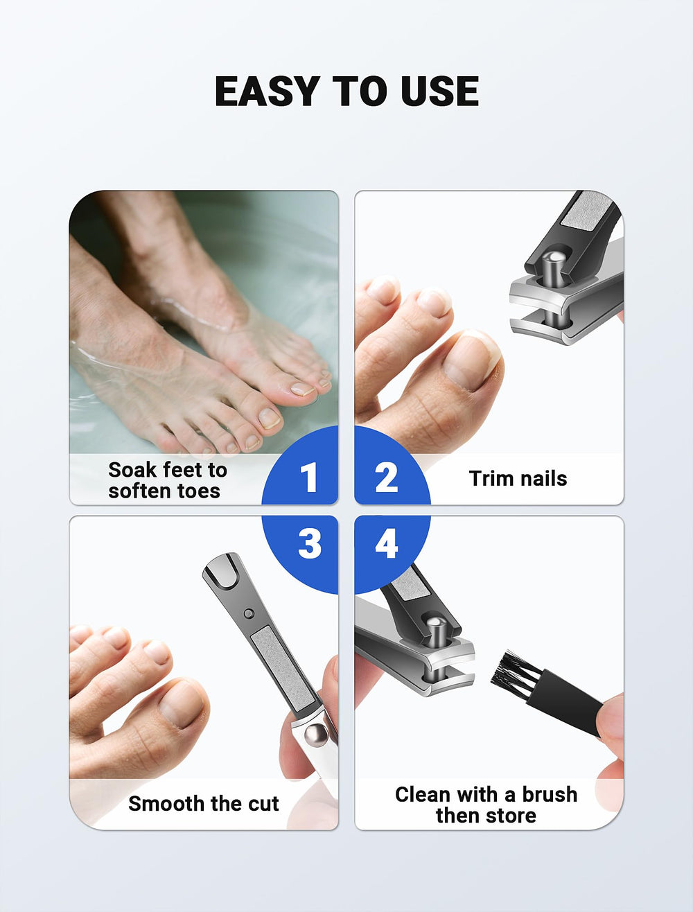 MERDTTES nail file for smoothing edges after clipping.