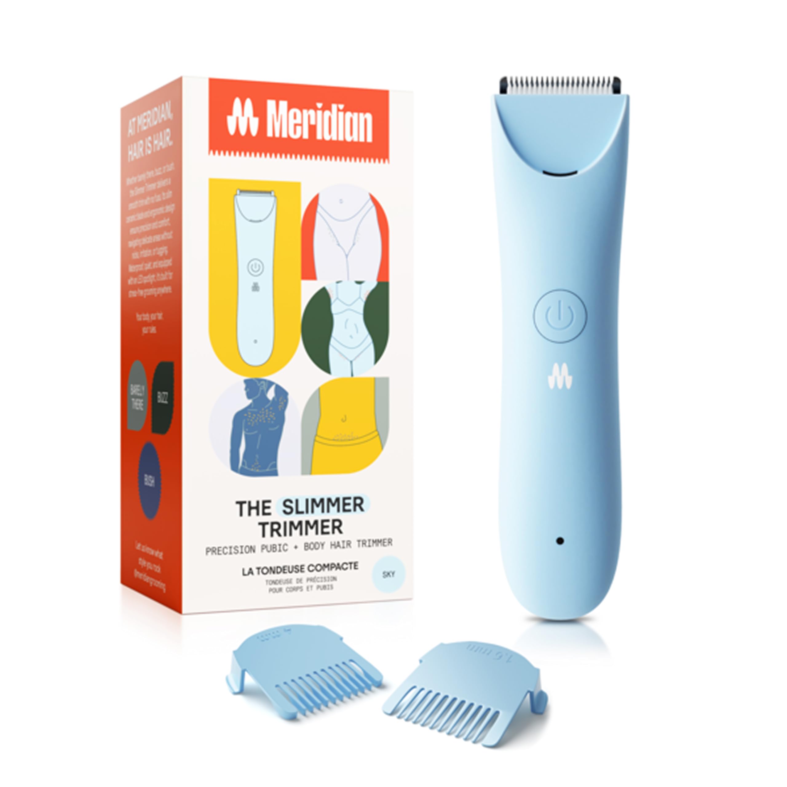 MERIDIAN Slimmer Trimmer curve-fit design glides smoothly for bikini lines.
