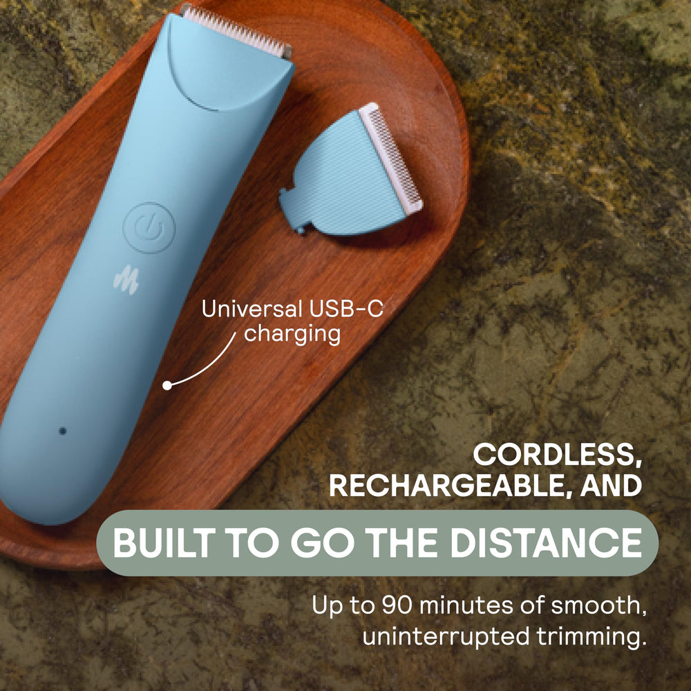 MERIDIAN Slimmer Trimmer quiet motor delivers precise grooming with minimal distraction.