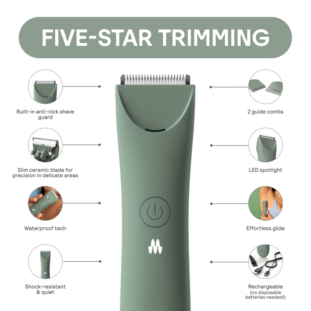 MERIDIAN Slimmer Trimmer waterproof for wet or dry use in shower.