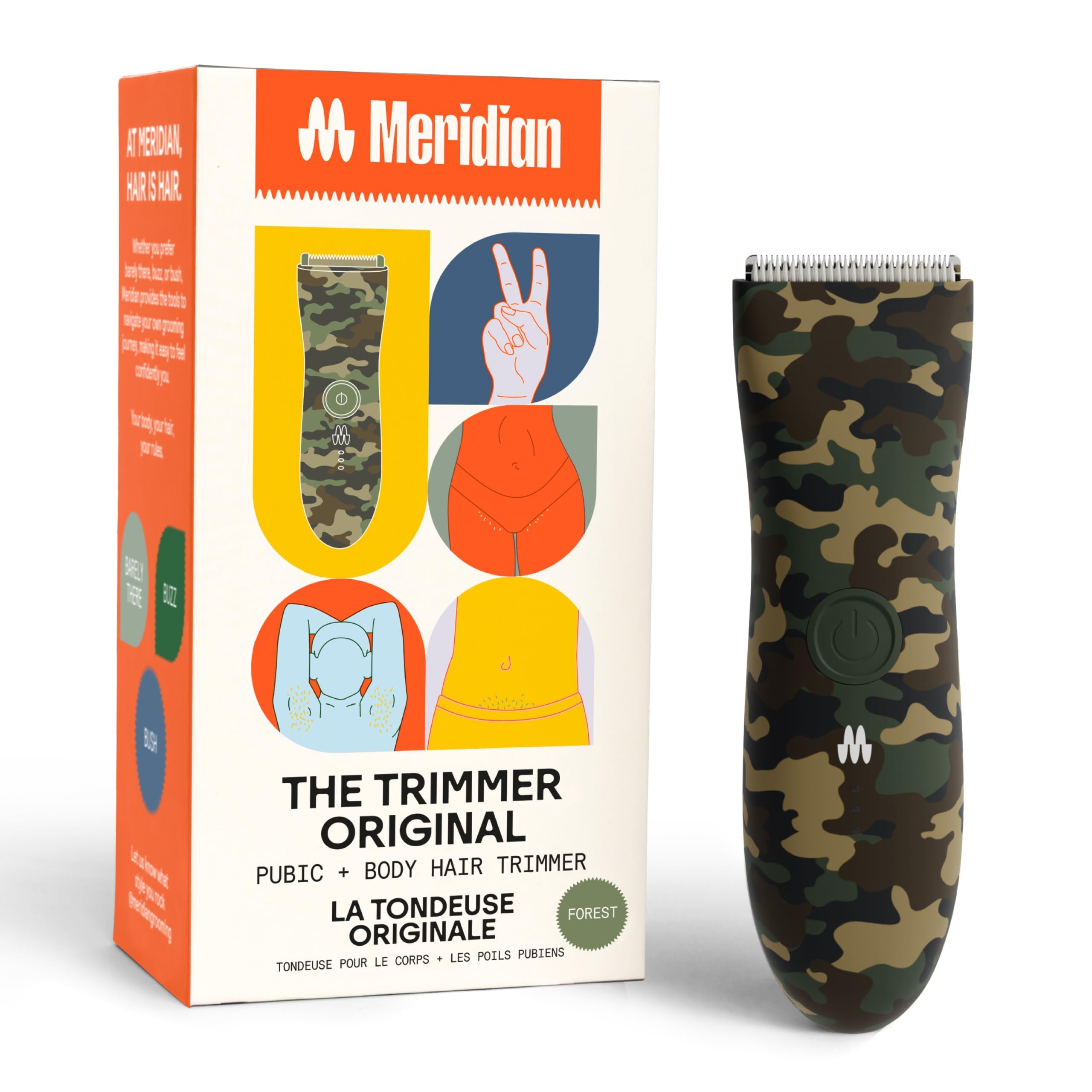 MERIDIAN The Trimmer Original forest box packaging showing durable travel-ready design