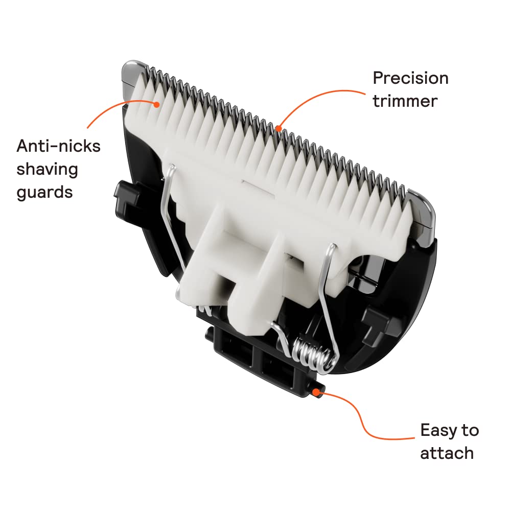 Meridian trimmer used on all-over body hair with high-performance precision