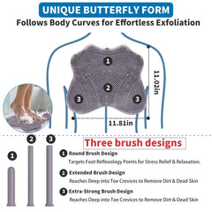 Merleu back scrubber strong suction cups for secure wall mounting