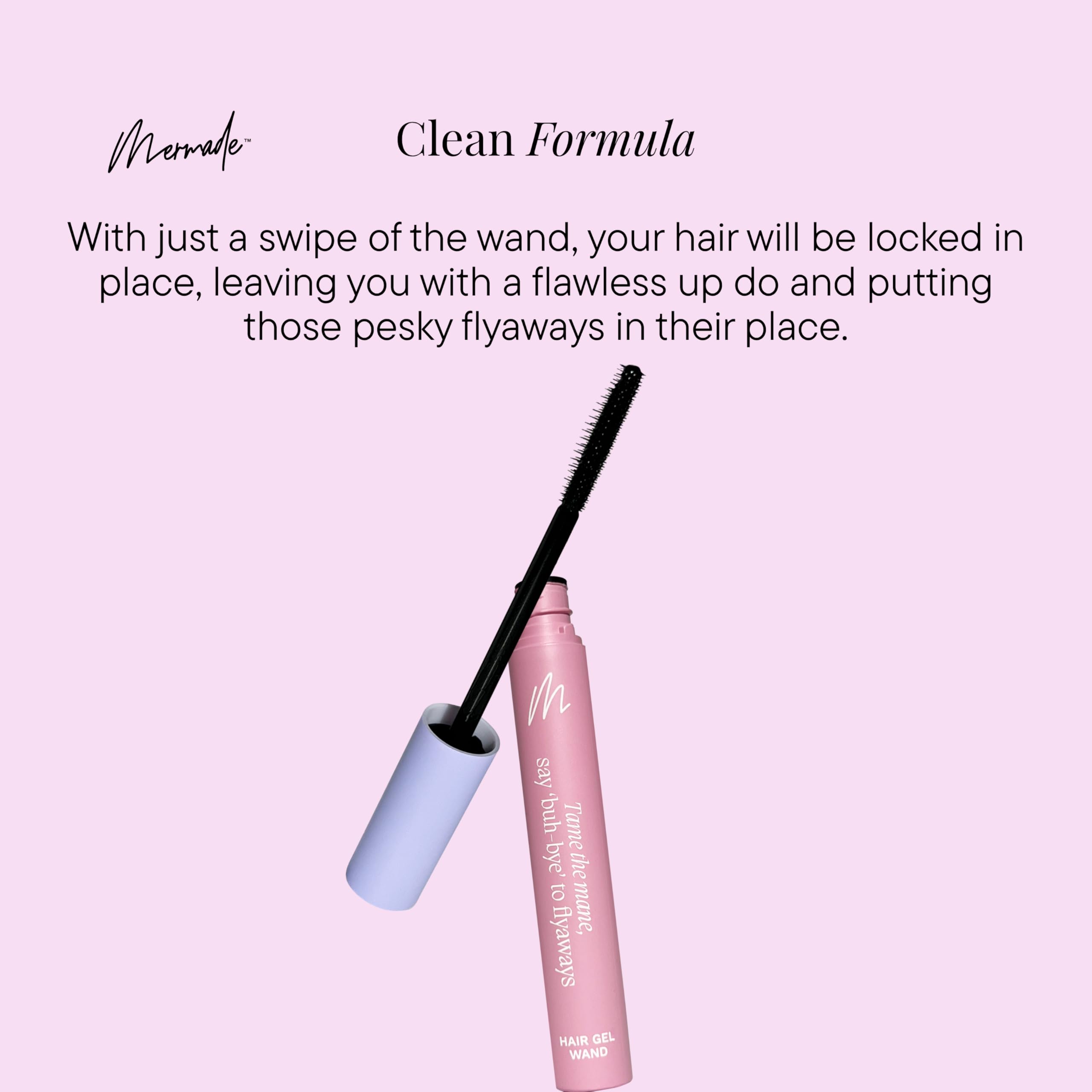 Mermade Hair Gel Wand side-part focus yields crisp, professional-looking definition