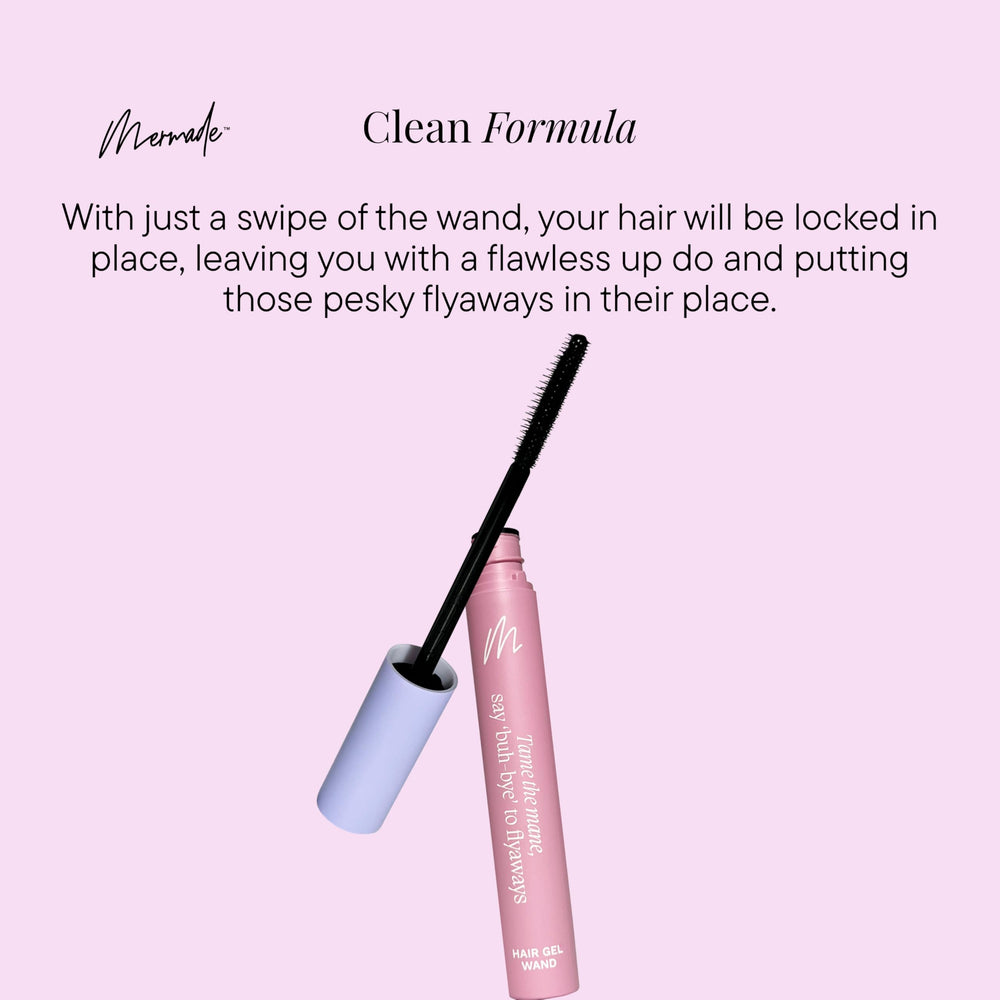 Mermade Hair Gel Wand side-part focus yields crisp, professional-looking definition
