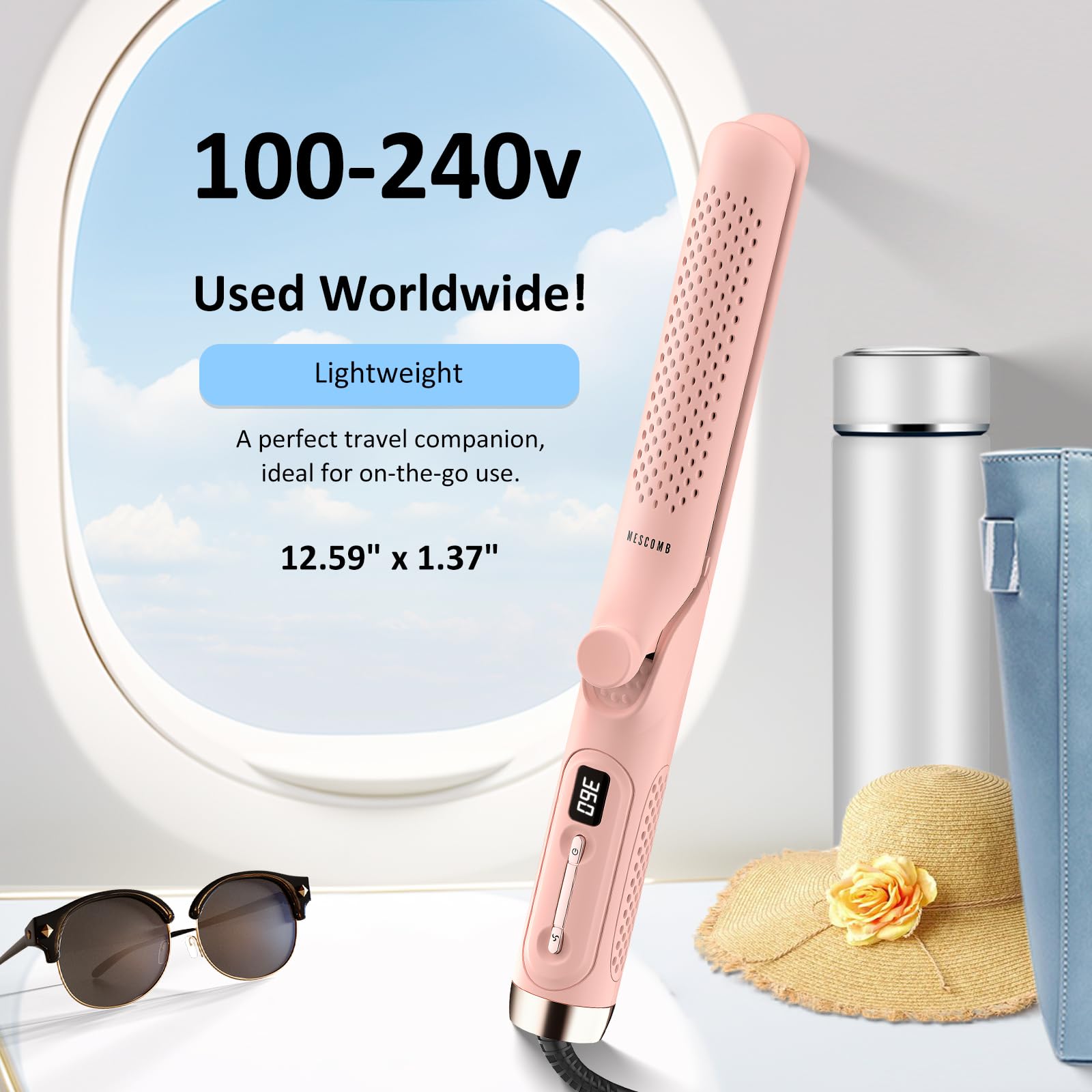 MESCOMB 360° Airflow Styler ergonomic thumb grip enables easy professional-looking results.