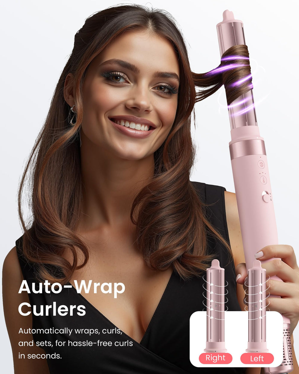 MESCOMB auto-wrap curlers create symmetrical curls with airflow for easy styling