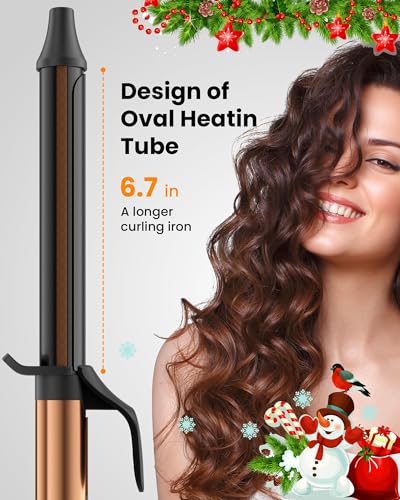 MESCOMB curling iron with LED display for precise heat control.