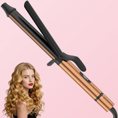 MESCOMB long-barrel curling iron 1.25 inch for faster, voluminous curls.