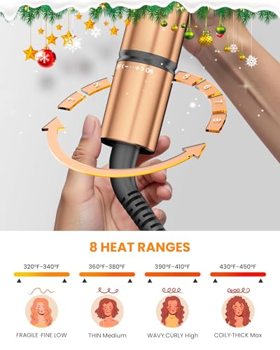 MESCOMB long-barrel curls for beachy waves and defined spirals.