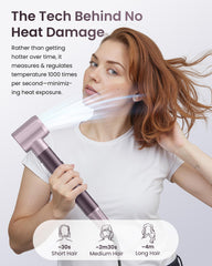 MESCOMB no-heat-damage sensor ensures safe, consistent airflow during styling.