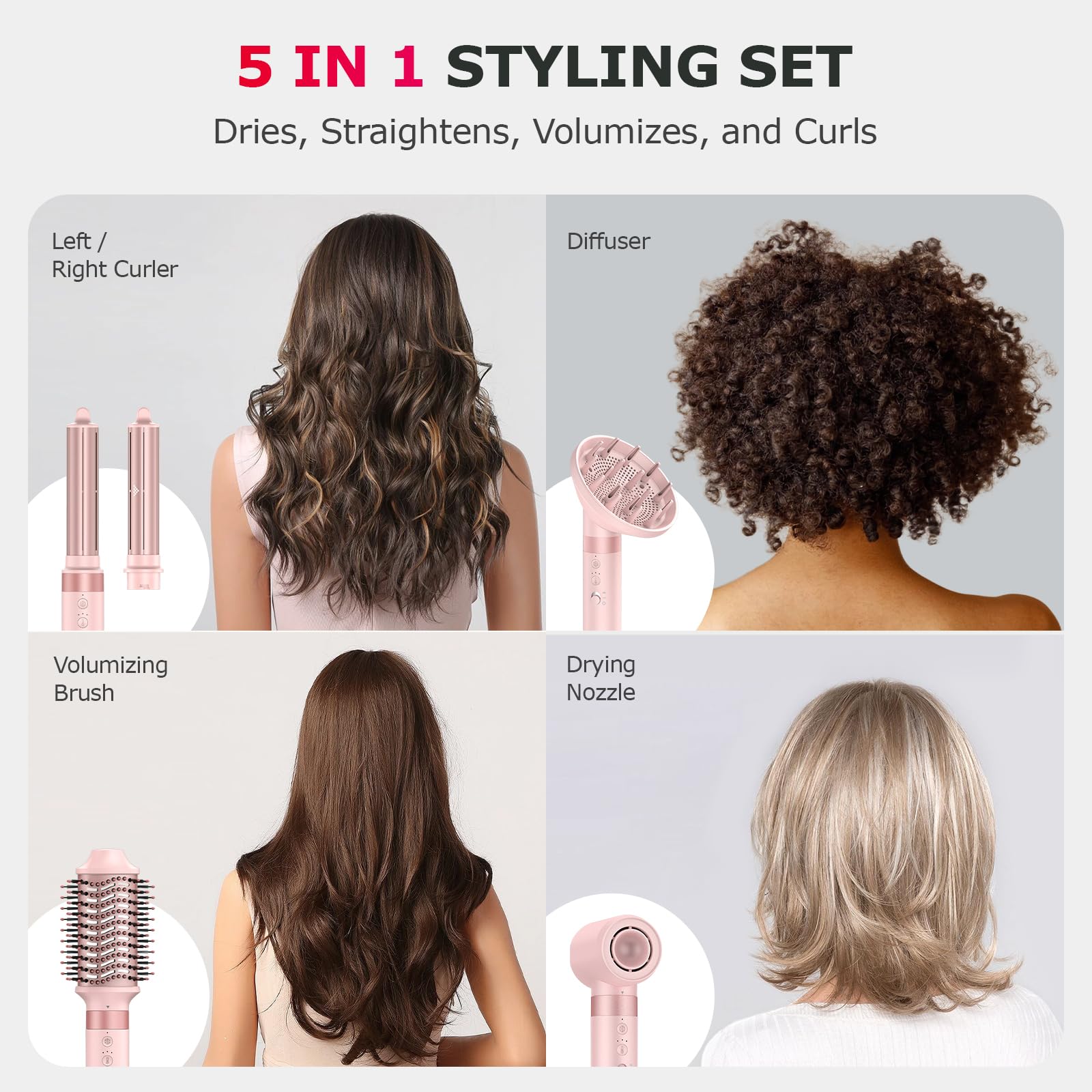 MESCOMB smart temperature control maintains gentle heat to protect hair during styling.