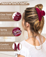 Mesovor four-pack hair clips red banana design for versatile styling