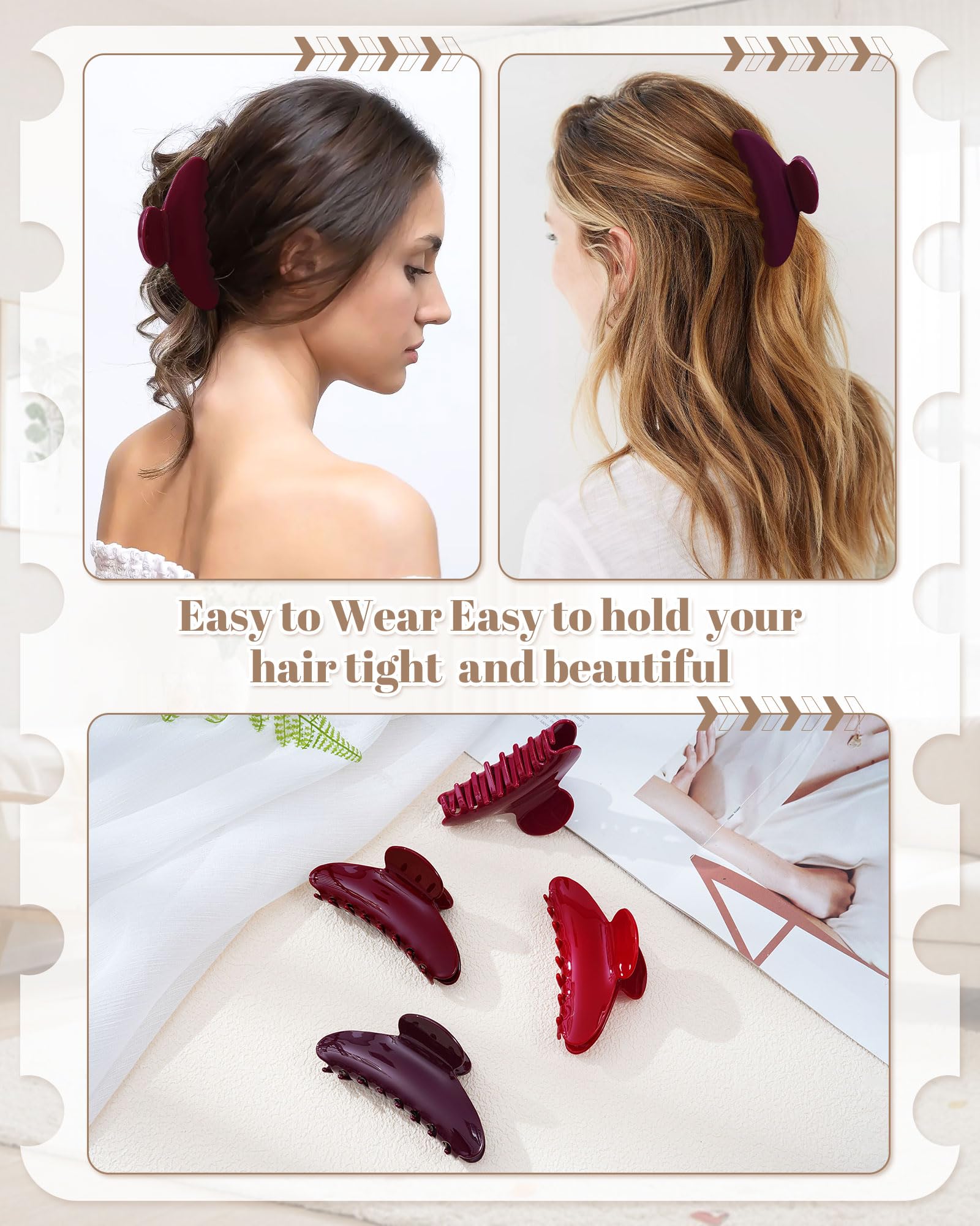 Mesovor non-slip hair clip 4.1-inch for various hair types
