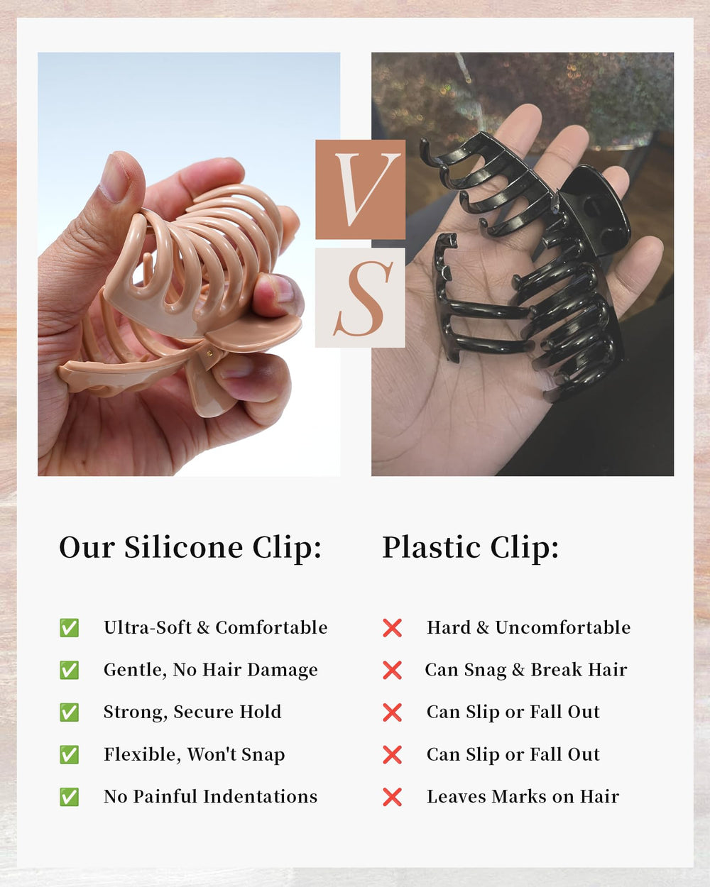 Mesovor nonslip grip hair clip is ideal for workouts and windy commutes.
