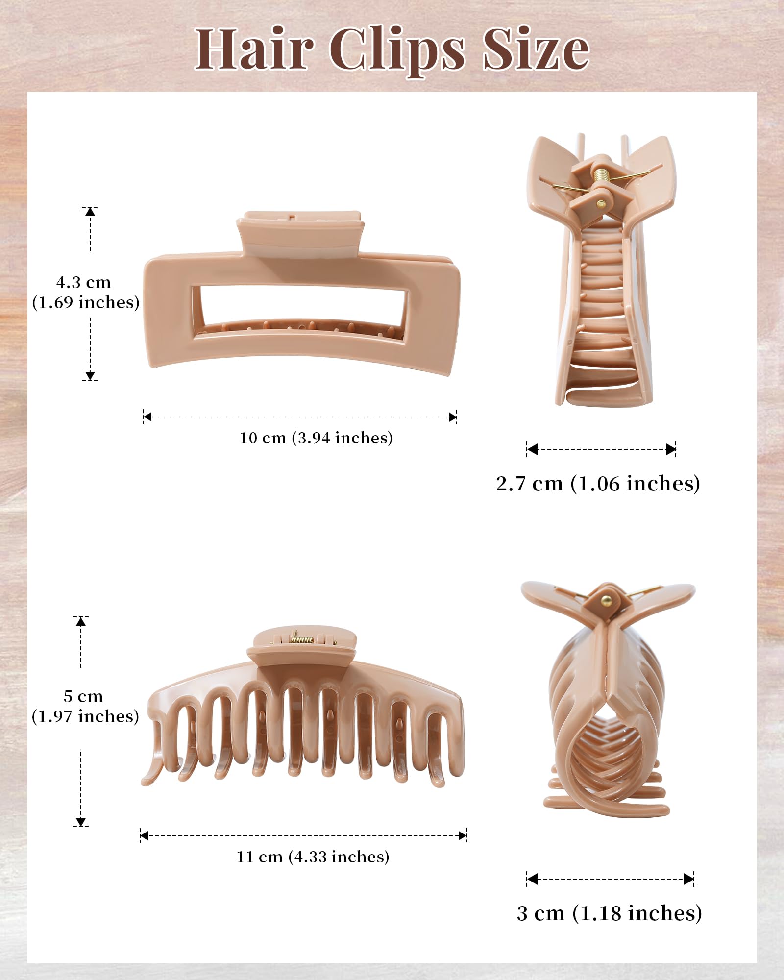 Mesovor silicone hair clip claw closeup demonstrates strong flexible grip for thicker hair.