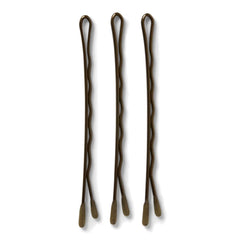 MetaGrip Bronze Bobby Pins closeup on rust-resistant tips for durability.