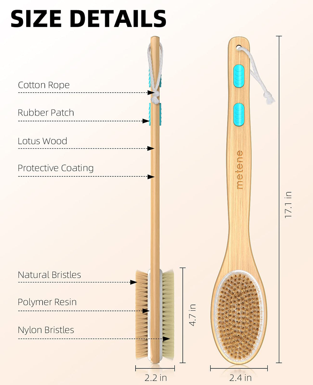 Metene dual-sided brush combines cleansing and exfoliation in one tool.